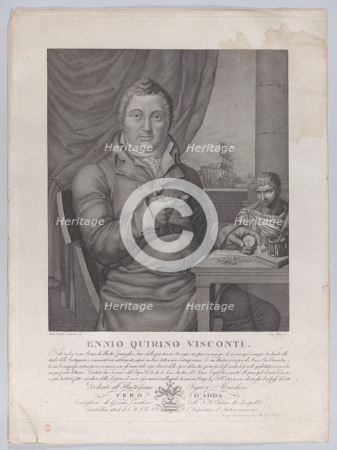 Portrait of Ennio Quirino Visconti, 1827. Creator: Luigi Rados.