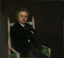 Portrait of Edvard Grieg (1843-1907), 1891. Creator: Peterssen, Eilif (1852-1928)