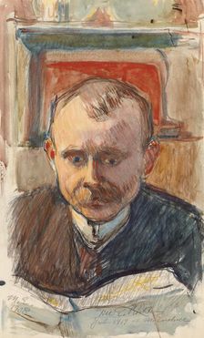 Portrait of Edvard Richter, 1908. Creator: Magnus Enckell