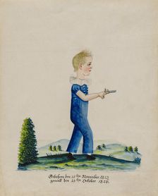Portrait of Edward Musser, 1826. Creator: Jacob Maentel
