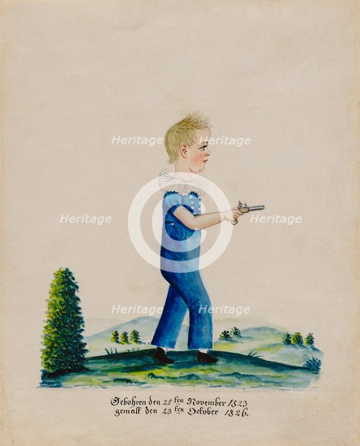 Portrait of Edward Musser, 1826. Creator: Jacob Maentel.