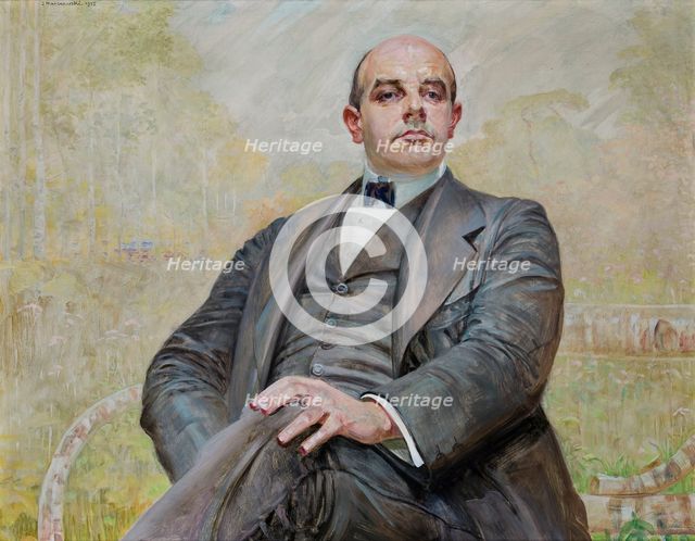 Portrait of Edward Maurizio, 1915. Creator: Jacek Malczewski.