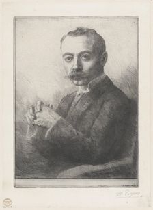 Portrait of Edward D. Adams, 1892. Creator: Alphonse Legros