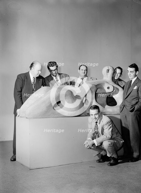 Portrait of Edwin A. Finckel, George Handy, Johnny Richards...Museum of Modern Art, N.Y., 1947. Creator: William Paul Gottlieb.