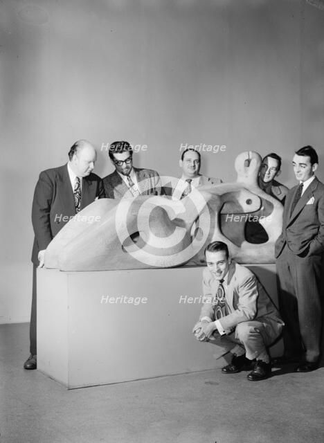 Portrait of Edwin A. Finckel, George Handy, Johnny Richards...Museum of Modern Art, N.Y., 1947. Creator: William Paul Gottlieb.