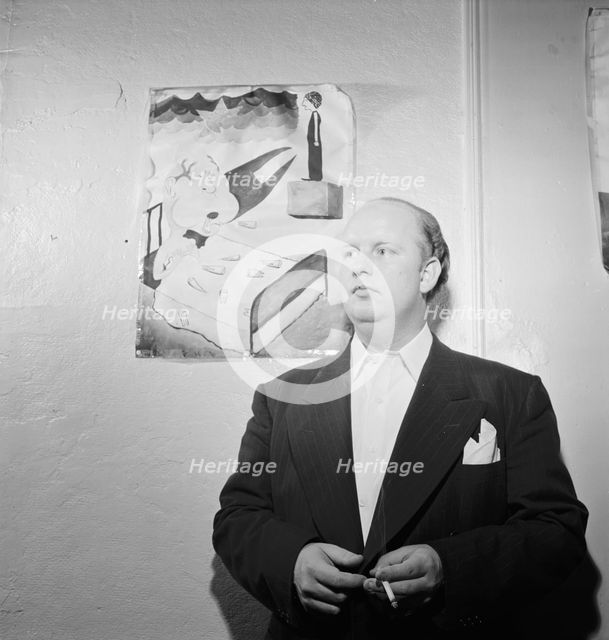 Portrait of Edwin A. Finckel in his home, Greenwich Village, New York, N.Y., ca. July 1946. Creator: William Paul Gottlieb.