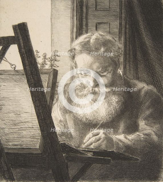 Portrait of Edwin Edwards, 1872. Creator: Felix Bracquemond.