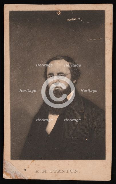 Portrait of Edwin McMasters Stanton (1814-1869), Before 1869. Creator: Unknown.