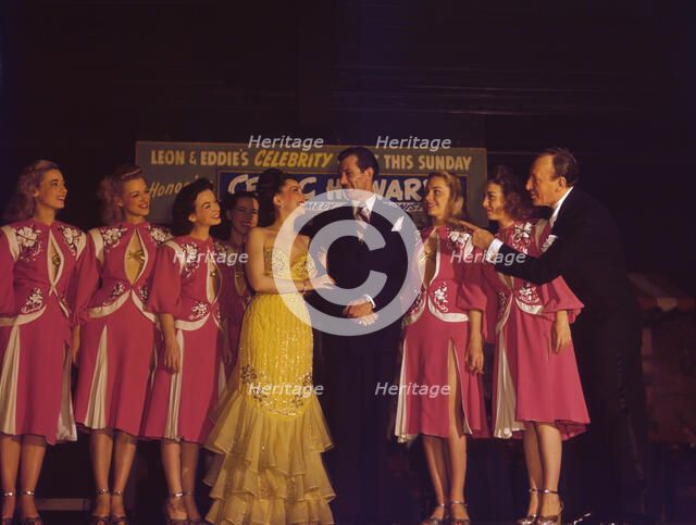 Portrait of Eddie Davis and Sherry Britton, Leon and Eddie's, New York, N.Y., ca. July 1948. Creator: William Paul Gottlieb.