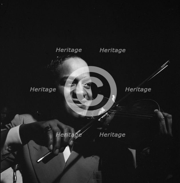Portrait of Eddie South, Café Society (Uptown), New York, N.Y., ca. Dec. 1946. Creator: William Paul Gottlieb.