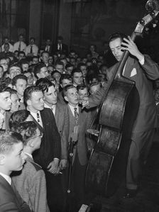 Portrait of Eddie Safranski, 1947 or 1948. Creator: William Paul Gottlieb