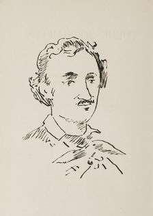Portrait of Edgar Allan Poe (1809-1849), 1889. Creator: Manet, Édouard (1832-1883)