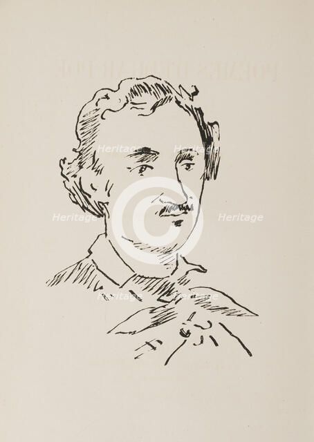 Portrait of Edgar Allan Poe (1809-1849), 1889. Creator: Manet, Édouard (1832-1883).