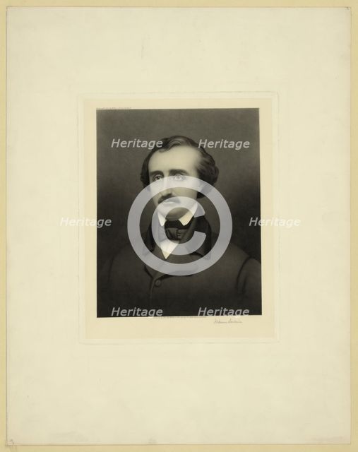 Portrait of Edgar Allan Poe (1809-1849), ca 1896. Artist: Sartain, William (1843-1924)