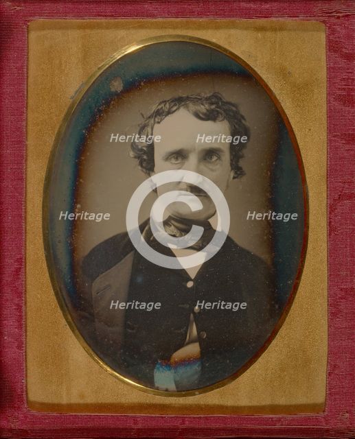 Portrait of Edgar Allan Poe, 1849. Creator: Unknown.