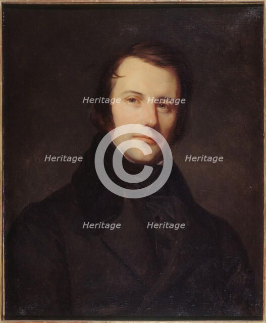 Portrait of Edgar Quinet (1803-1875), writer and politician, c1835. Creator: Sebastien-Melchior Cornu.