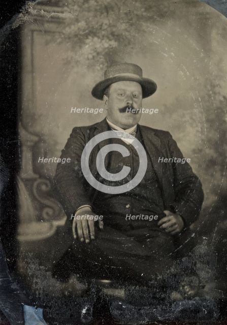 Portrait of editor Emil Carlson, St. Petersburg, 28 July 1903.  Creator: Mats Landin.