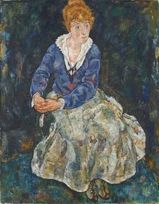 Portrait of Edith Schiele, artist's wife, 1918. Creator: Schiele, Egon (1890-1918)