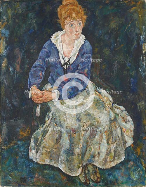 Portrait of Edith Schiele, artist's wife, 1918. Creator: Schiele, Egon (1890-1918).