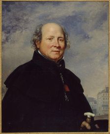 Portrait of Edme Champion, known as the "man in the little blue coat", philanthropist, 1831. Creator: Charles Auguste Guillaume Steuben