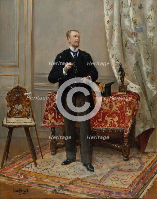 Portrait of Edmond Taigny (1828-1906), c. 1890. Creator: Béraud, Jean (1849-1936).