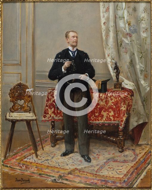Portrait of Edmond Taigny (1828-1906), historian and collector, c1890. Creator: Jean Beraud.