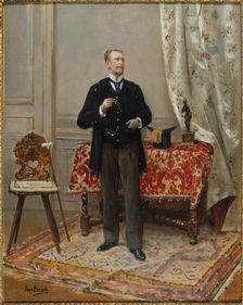 Portrait of Edmond Taigny (1828-1906), historian and collector, c1890. Creator: Jean Beraud