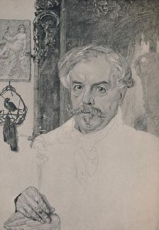 Portrait of Edmund De Goncourt 1882, (1946). Artist: Felix Bracquemond