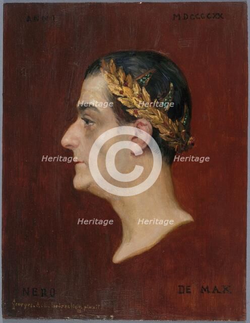 Portrait of Édouard de Max (1869-1924), member of the Comédie-Française, in the role of Nero, 1920. Creator: Georges Alexandre Lucien Boisselier.