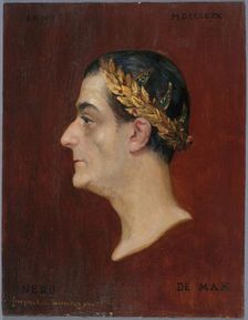 Portrait of Édouard de Max (1869-1924), member of the Comédie-Française, in the role of Nero, 1920. Creator: Georges Alexandre Lucien Boisselier