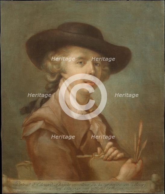 Portrait of Edouard Gautier-Dagoty, 1783. Creator: Carlo Lasinio.