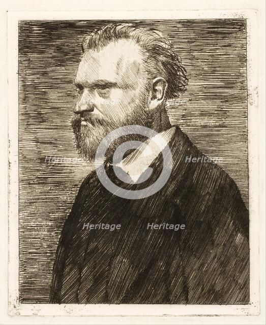 Portrait  of Edouard Manet, pub. 1864. Creator: Edgar Degas (1834 - 1917).