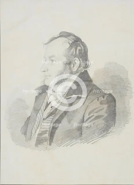 Portrait of E.E. Jungcurt, 1830s. Creator: Hampeln, Carl, von (1794-after 1880).