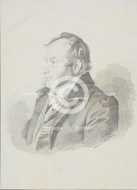 Portrait of E.E. Jungcurt, 1830s. Creator: Hampeln, Carl, von (1794-after 1880).
