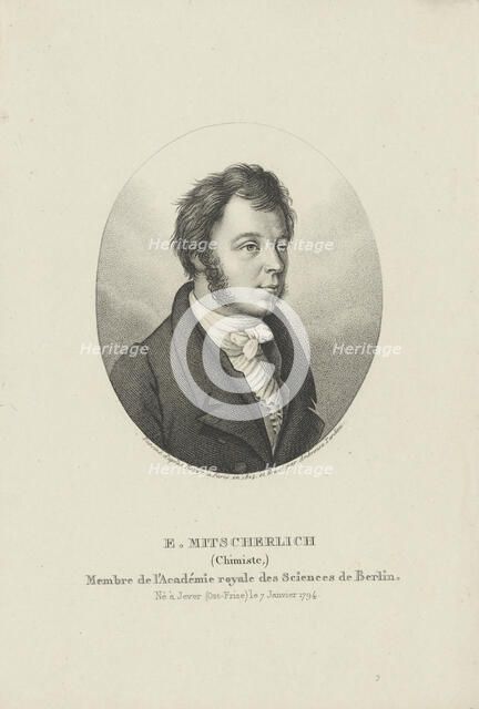 Portrait of Eilhard Mitscherlich (1794-1863) , c. 1830-1840. Creator: Tardieu, Ambroise (1788-1841).