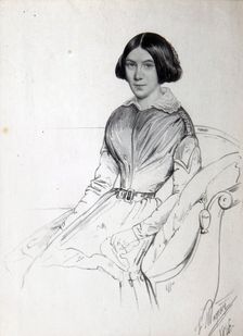 Portrait of Ekaterina Martynova, sister of Nikolay Martynov 1846. Creator: Wagner, Ludwig (?-1870)
