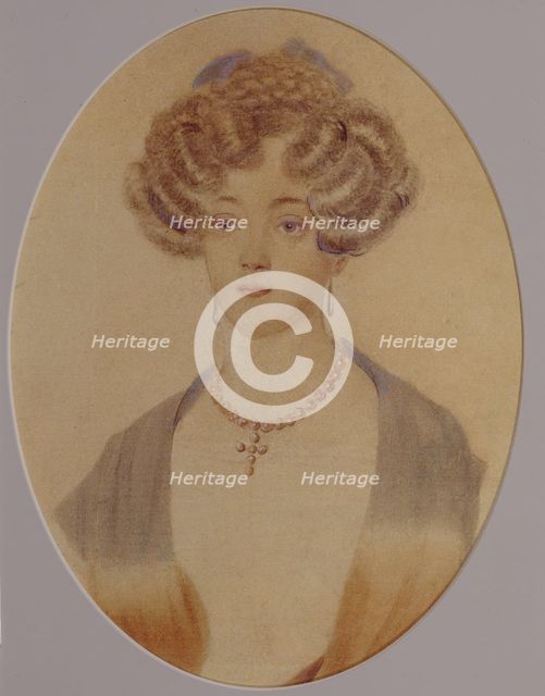 Portrait of Ekaterina Nikolayevna Goncharova (1809-1843), End of 1820s-Early 1830s. Artist: Anonymous  