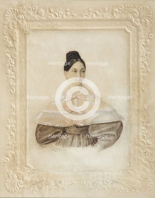 Portrait of Ekaterina Alexandrovna Sverbeeva, née Princess Shcherbatova, 1833. Artist: Anonymous  