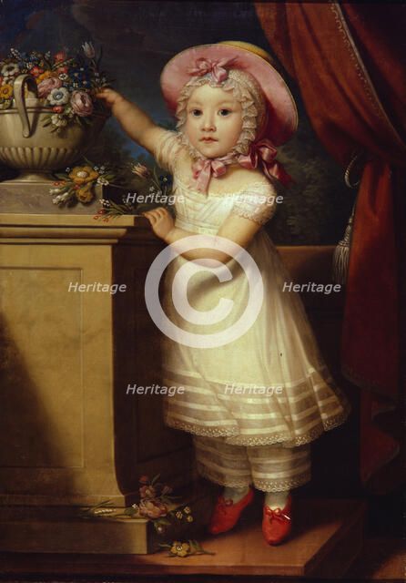 Portrait of Ekaterina Dmitrievna Obreskova (1822-1874), ca 1825. Artist: Anonymous  