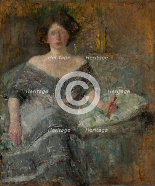 Portrait of Elza Krauze, 1912. Creator: Olga Boznanska.