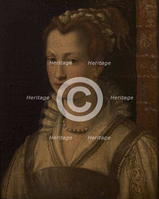 Portrait of Eleanor of Toledo (1522-1562), Early 1570s. Creator: Brina (Del Brina); Francesco (ca 1540-1586).