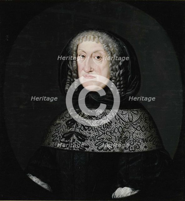 Portrait of Eleanor of Anhalt-Zerbst, Duchess of Schleswig-Holstein-Sønderburg-Norburg (1608-1681),  Artist: Anonymous  