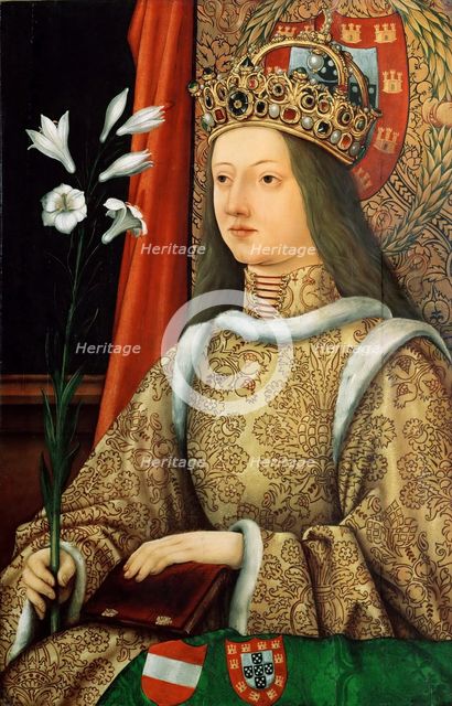 Portrait of Eleanor of Portugal (1434-1467), Holy Roman Empress, after 1468. Artist: Burgkmair, Hans, the Elder (1473-1531)