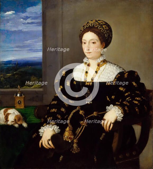 Portrait of Eleonora Gonzaga della Rovere (1493-1550), Duchess of Urbino, ca 1538.