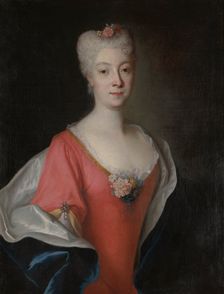 Portrait of Eleonora Monika née Waldstein, Princess Czartoryska (1712-1795)..., between 1726-1750. Creator: Louis de Silvestre