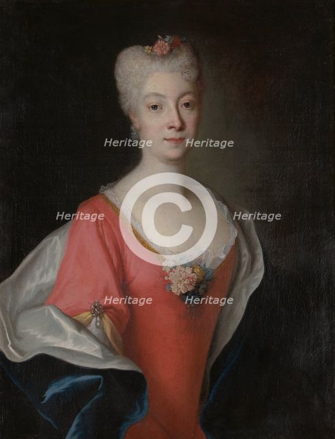 Portrait of Eleonora Monika née Waldstein, Princess Czartoryska (1712-1795)..., between 1726-1750. Creator: Louis de Silvestre.