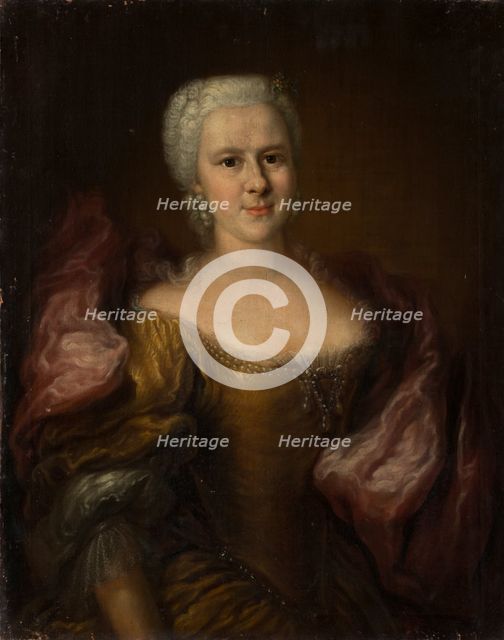 Portrait of Eleonore Ernestine von Ponikau, née von Holzhausen, c1735-1745. Creator: German Master.