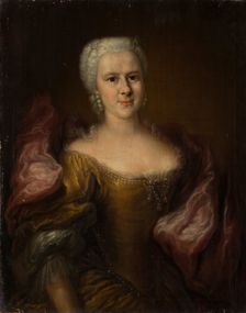 Portrait of Eleonore Ernestine von Ponikau, née von Holzhausen, c1735-1745. Creator: German Master