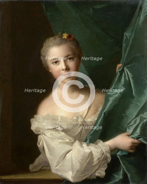 Portrait of Eleonore Louise de Berville, marquise de Hallay-Coetquen, 1751. Creator: Nattier, Jean-Marc (1685-1766).
