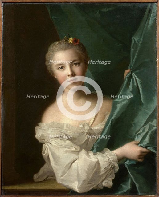 Portrait of Eleonore Louise de Berville, marquise de Hallay-Coetquen, 1751. Creator: Nattier, Jean-Marc (1685-1766).